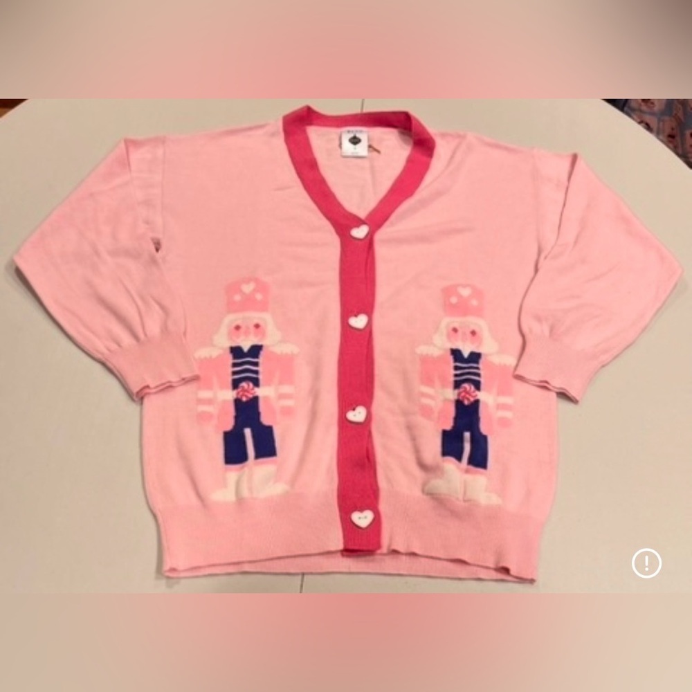 Merry Moments |  ladies Nutcracker holiday cardigan sweater. Size: S